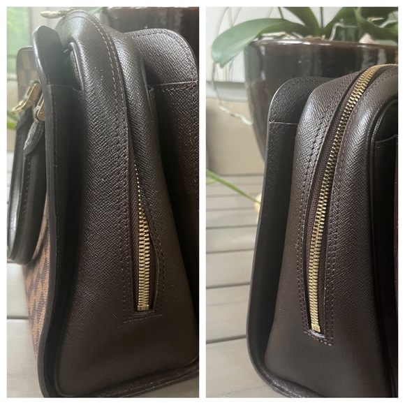 Authentic Louis Vuitton Damier Ebene Triana Shoulder Bag Tote Handbag - Picture 12 of 16